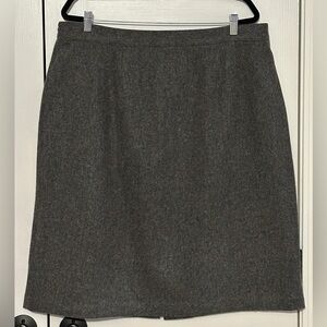 Sag Harbor Gray Wool Blend Pencil Skirt Back Slit Plus Size 22W